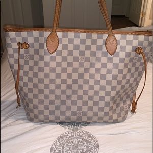 AUTHENTHIC Louis Vuitton Damier Azur Neverfull MM